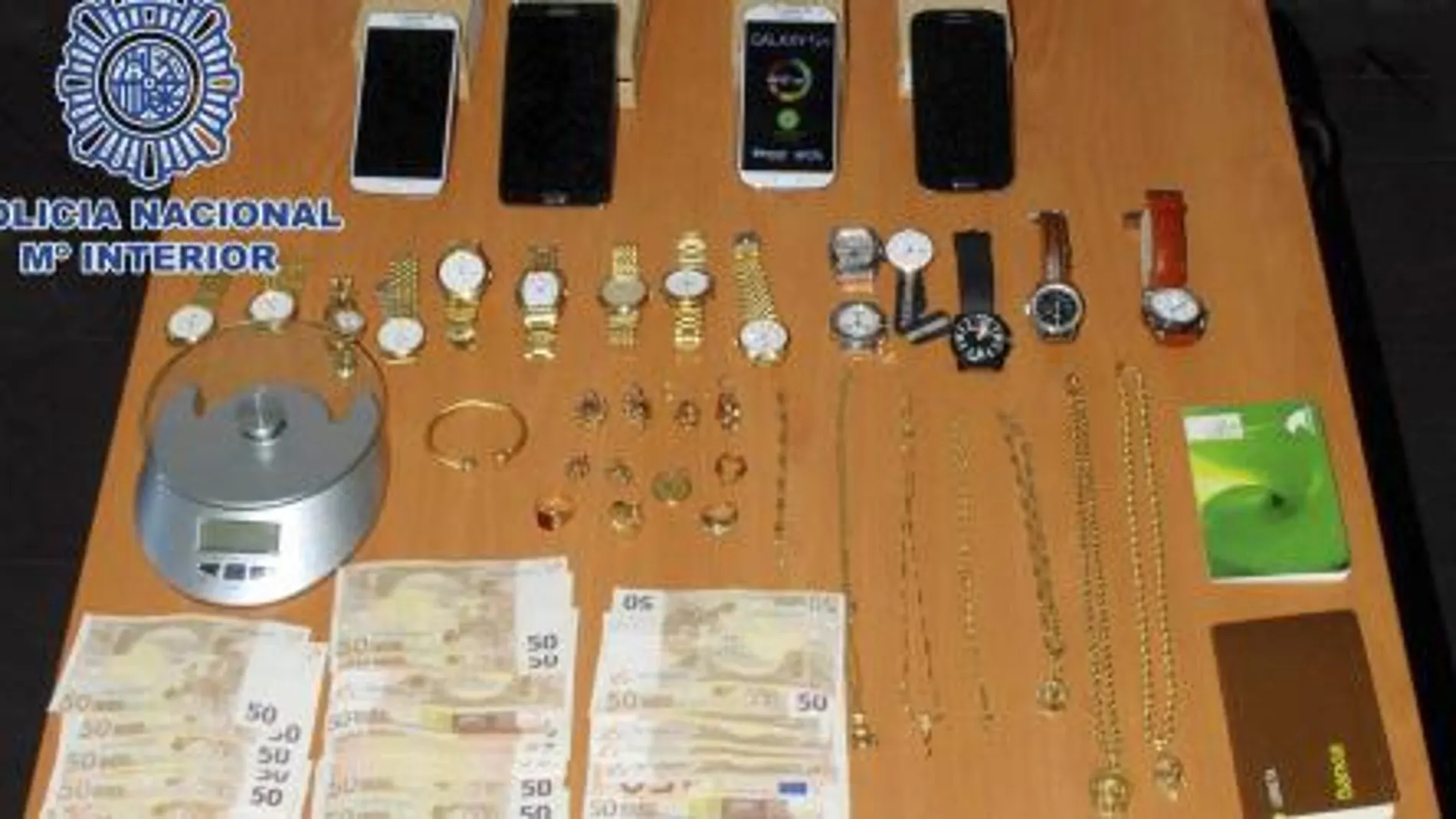 Material incautado al clan familiar compuesto por seis miembros especializado en el robo a personas de avanzada edad