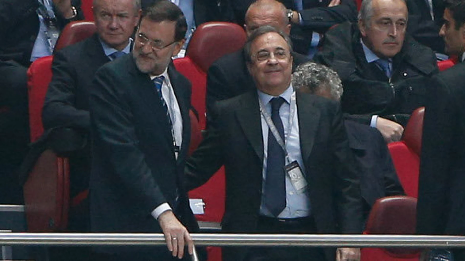 Mariano Rajoy, ha acompañado al Real Madrid y a Florentino Pérez en el palco