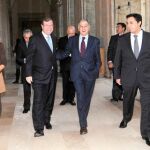 El consejero Antonio Silván, junto a Carolina Blanco, Mariano Gredilla y Juan Carlos Morán, entre otros
