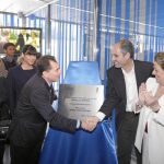 El presidente, la alcaldesa de Valencia y el conseller de Infraestructuras, ayer durante la inauguración