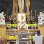 Para acoger a los peregrinos que llegaban al lugar de las apariciones se construyó el santuario de Nuestra Señora del Buen Socorro