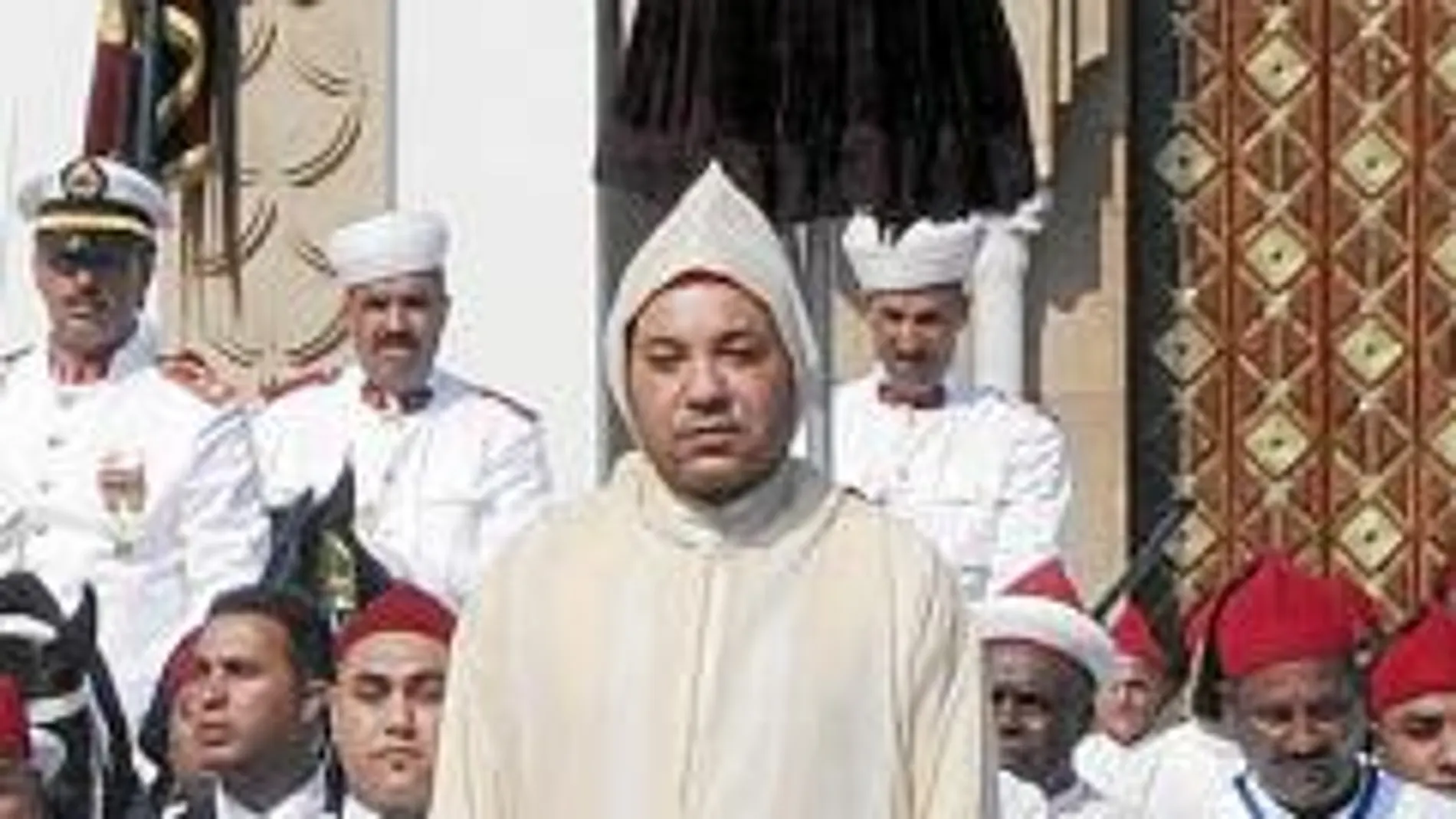 Mohamed VI, en los actos de celebración del undécimo aniversario de su reinado, en Tetuán
