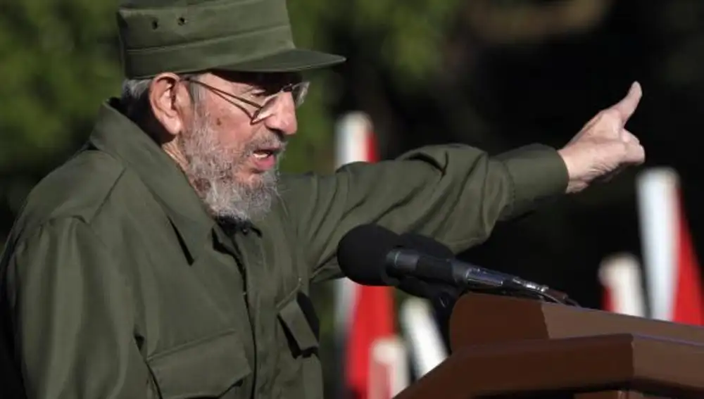 Fidel Castro, durante su último discurso en La Habana
