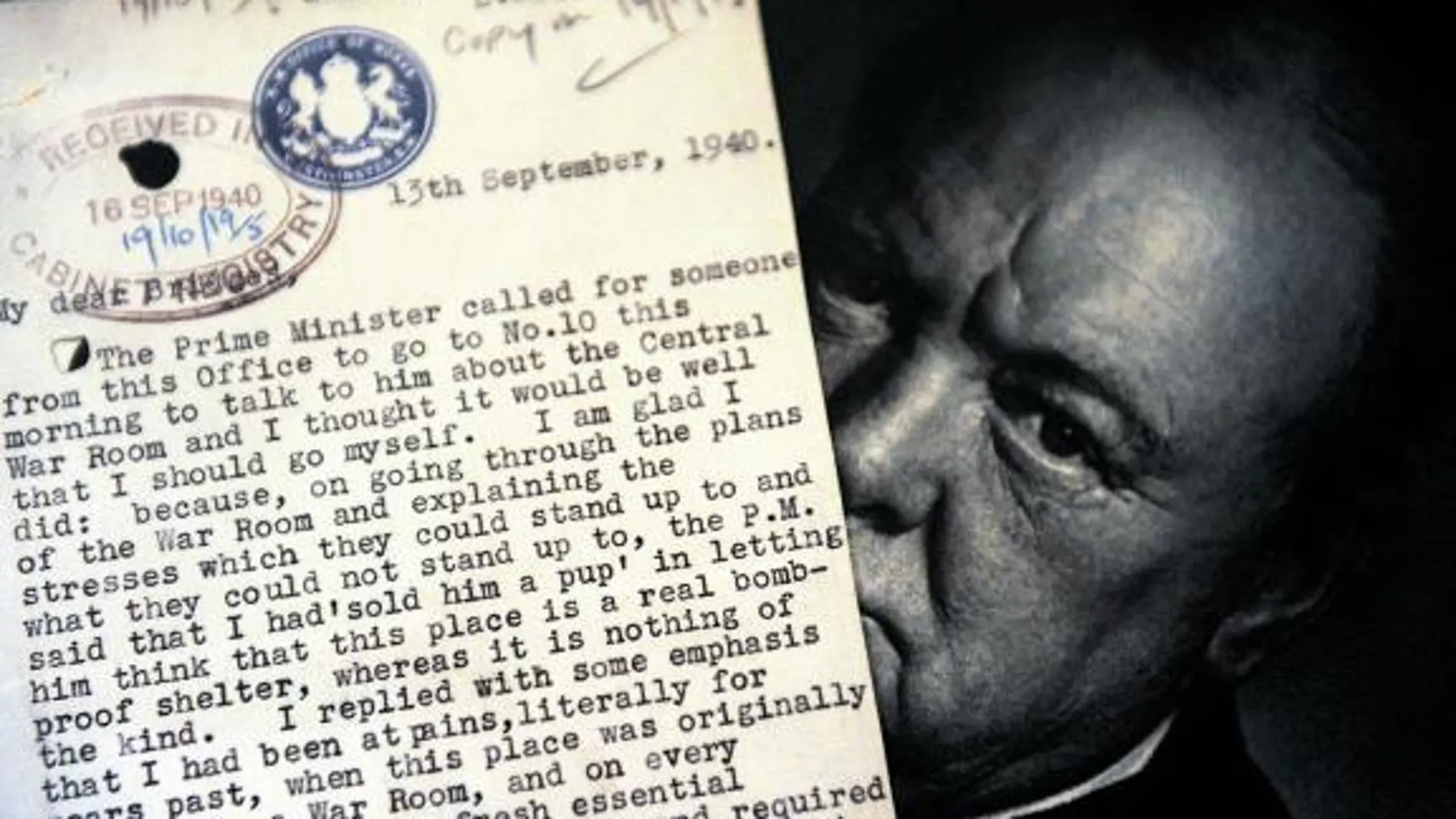 Churchill pasó la guerra en un sótano sin protección contra las bombas