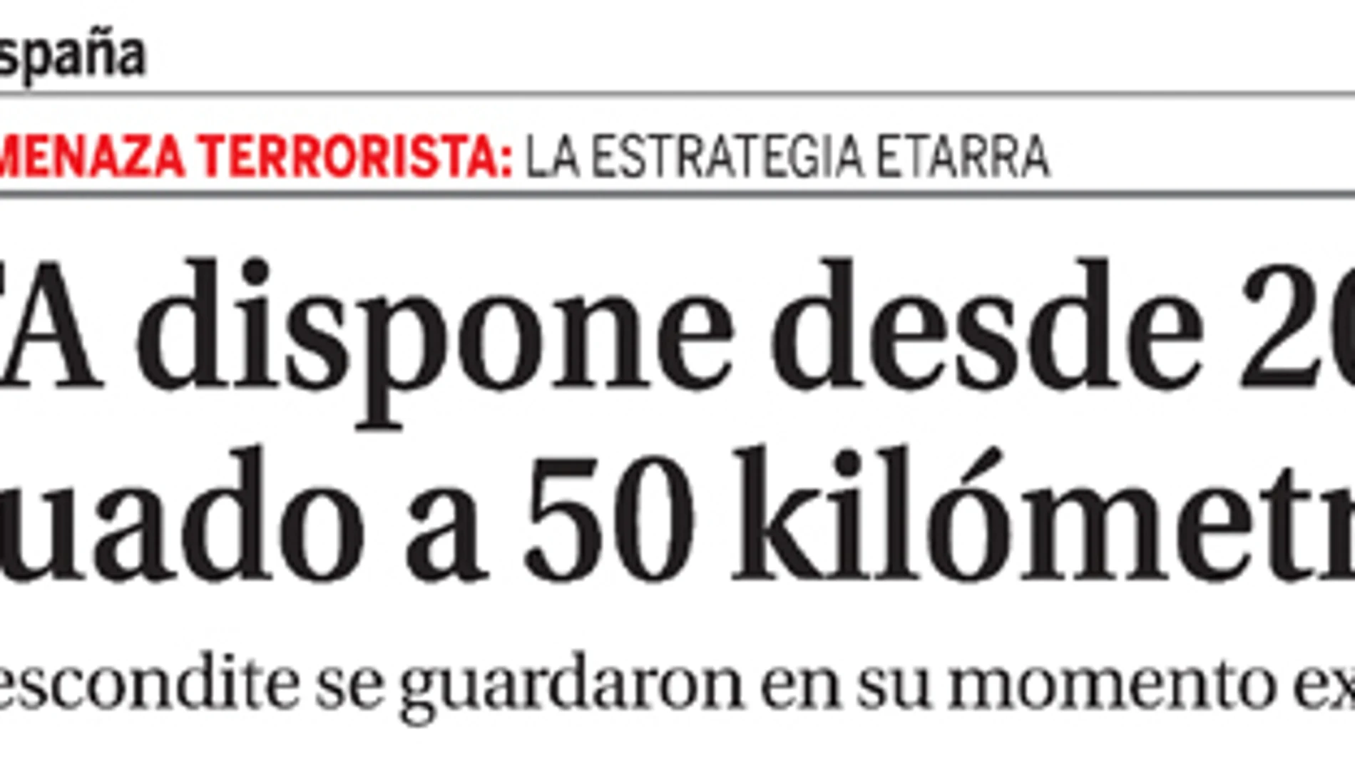 ETA guardó armas en la sierra de Madrid para cometer asesinatos