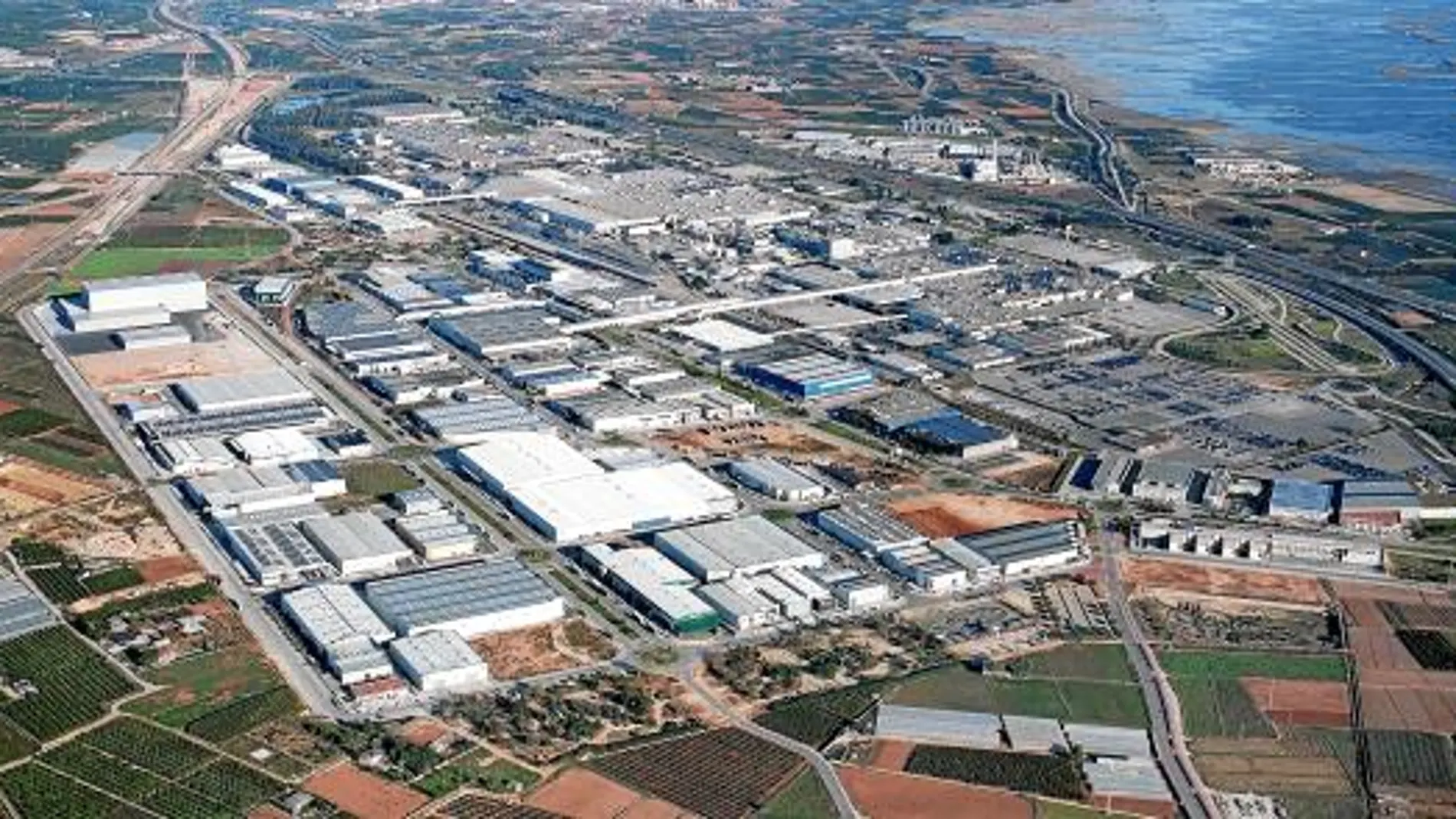 Imagen del polígono industrial Juan Carlos I, en la localidad valenciana de Almussafes