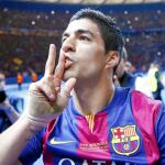 Luis Suárez marcó el tanto que rompió el empate en la final de Berlín