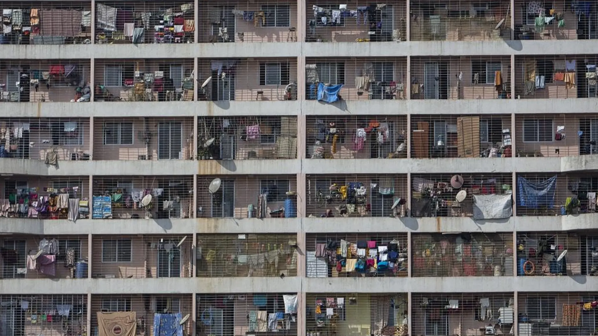 Imagen de un edificio en un suburbio de Mumbai