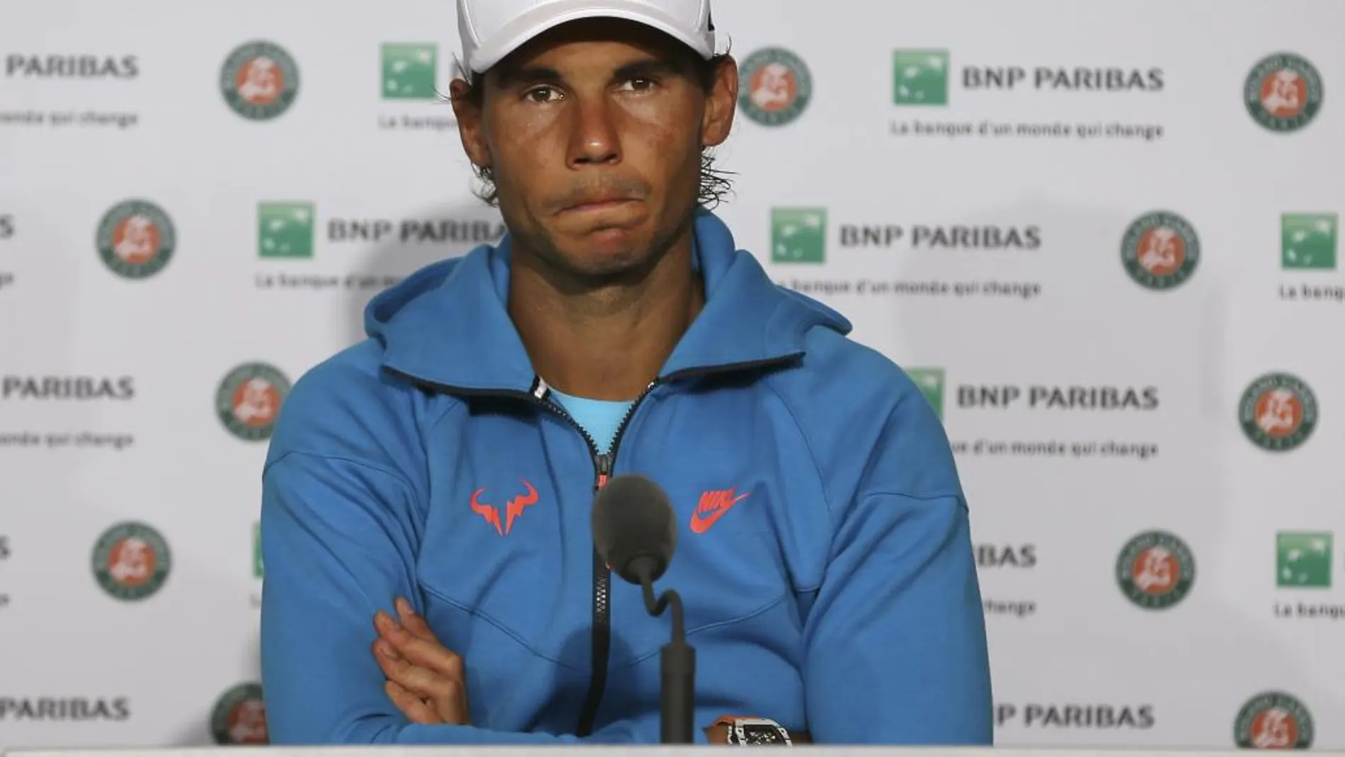 Rafa Nadal durante la rueda de prensa tras el torneo