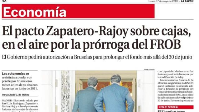 LA RAZÓN ya adelantó el 17 de mayo la ampliación del plazo para el Frob