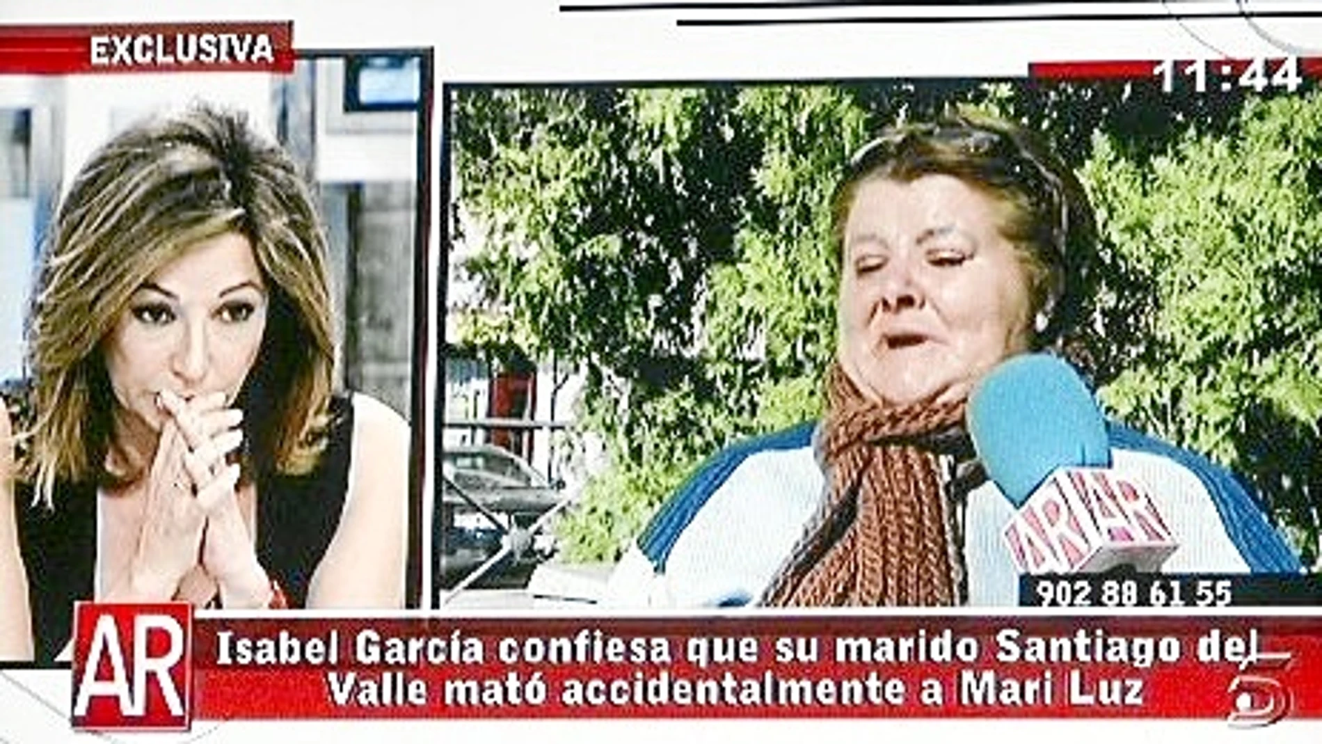 Ana Rosa Quintana, en el momento de escuchar la declaración en directo de Isabel García en la que culpó a su marido de la muerte de Mariluz