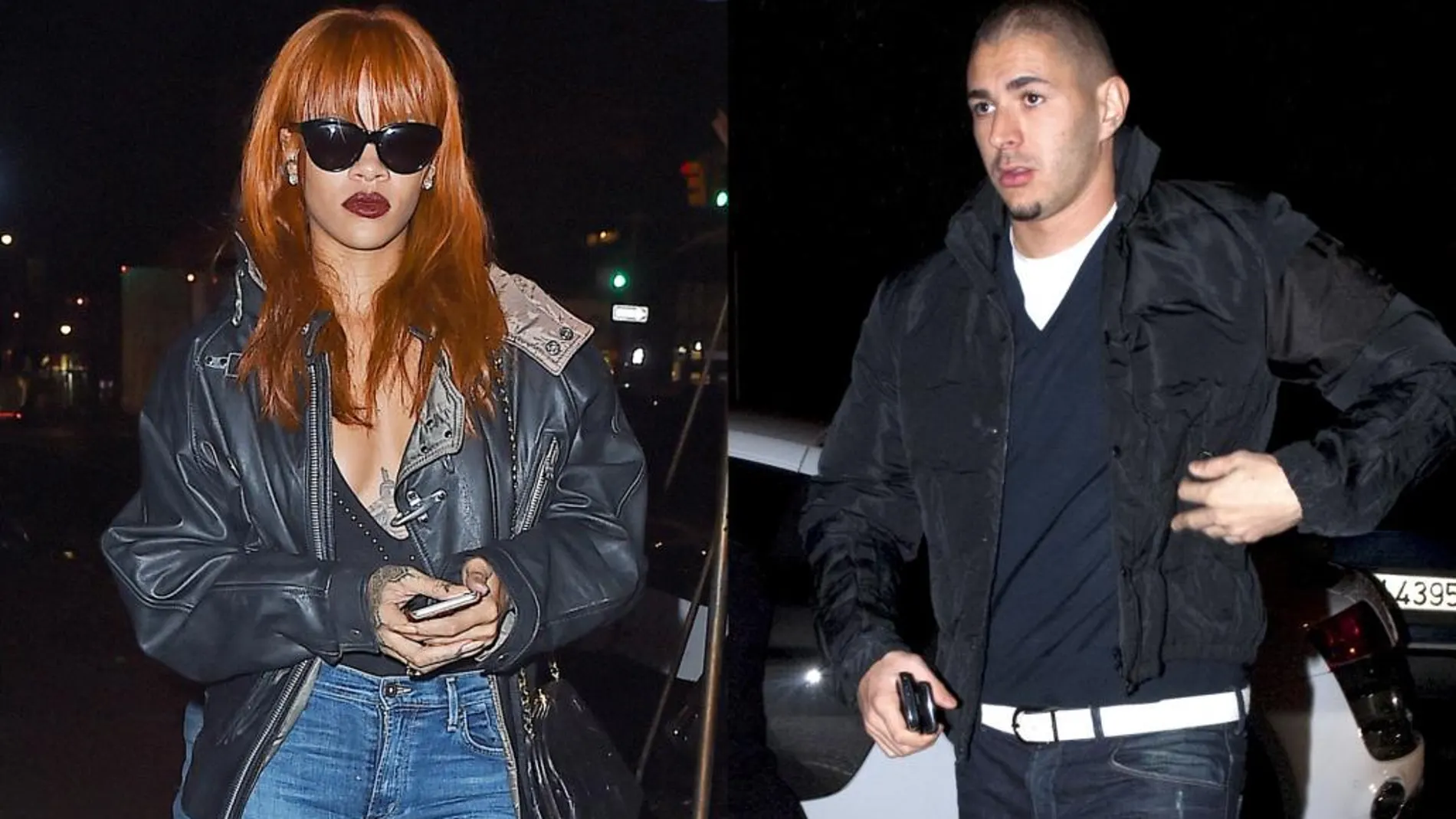 La cantante Rihanna y imagen de archivo del delantero del Real Madrid, Karim Benzema