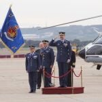 Su Majestad el Rey a su llegada a la Base Aérea de Zaragoza.