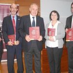 Ortiz, Franco, García Lidón, De Blas y Pérez, durante la presentación de la revista