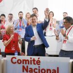El candidato socialista a presidir la Generalitat, Ximo Puig, ayer durante el Comité Nacional del PSPV