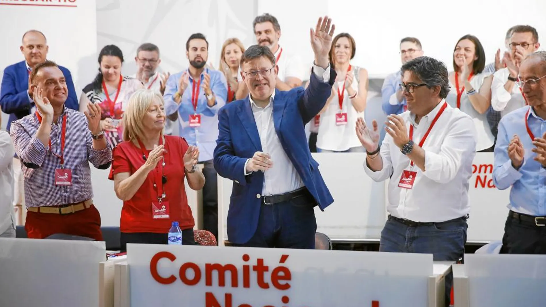 El candidato socialista a presidir la Generalitat, Ximo Puig, ayer durante el Comité Nacional del PSPV