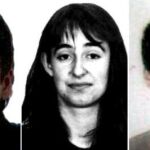 París impone 18 años de cárcel a Miren Itxaso Zaldúa (c), como responsable de logística del aparato militar de ETA hasta marzo de 2005, otros tantos para su lugarteniente Joseba Segurola (i), y 7 para Oihan Barandalla (d), por haberles prestado apoyo