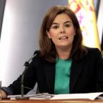 La vicepresidenta del Gobierno, Soraya Sáenz de Santamaría