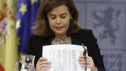 La vicepresidenta primera del Gobierno, Soraya Sáenz de Santamaría