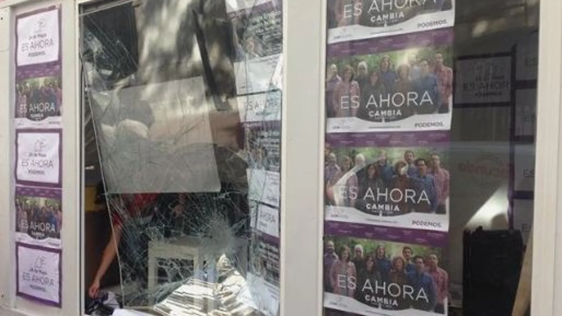La caseta electoral de Podemos en Valladolid sufre un ataque esta madrugada