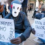 Protesta en la ciudad de Valencia en defensa del derecho a una vivienda digna