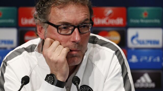 Laurent Blanc durante su etapa comotécnico del París Saint Germain.