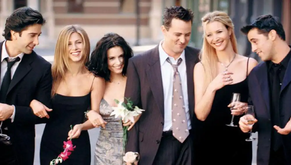 El reparto original de la serie «Friends»