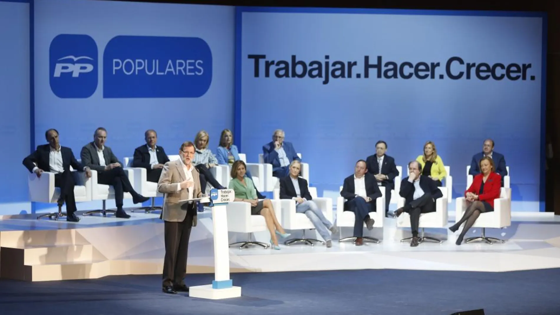 Mariano Rajoy durante su intervención en la presentación del programa autonómico