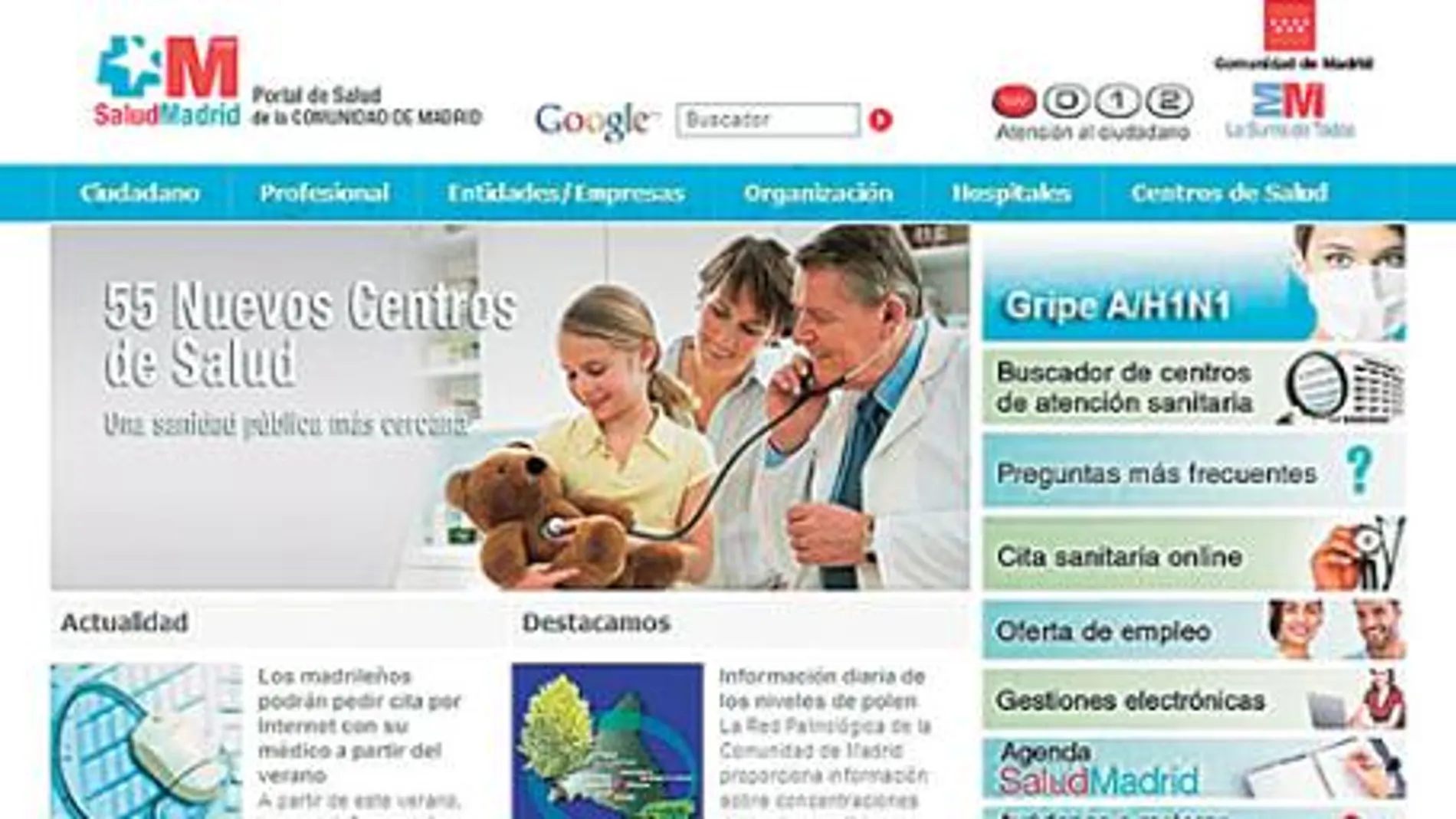 Cita médica a golpe de ratón
