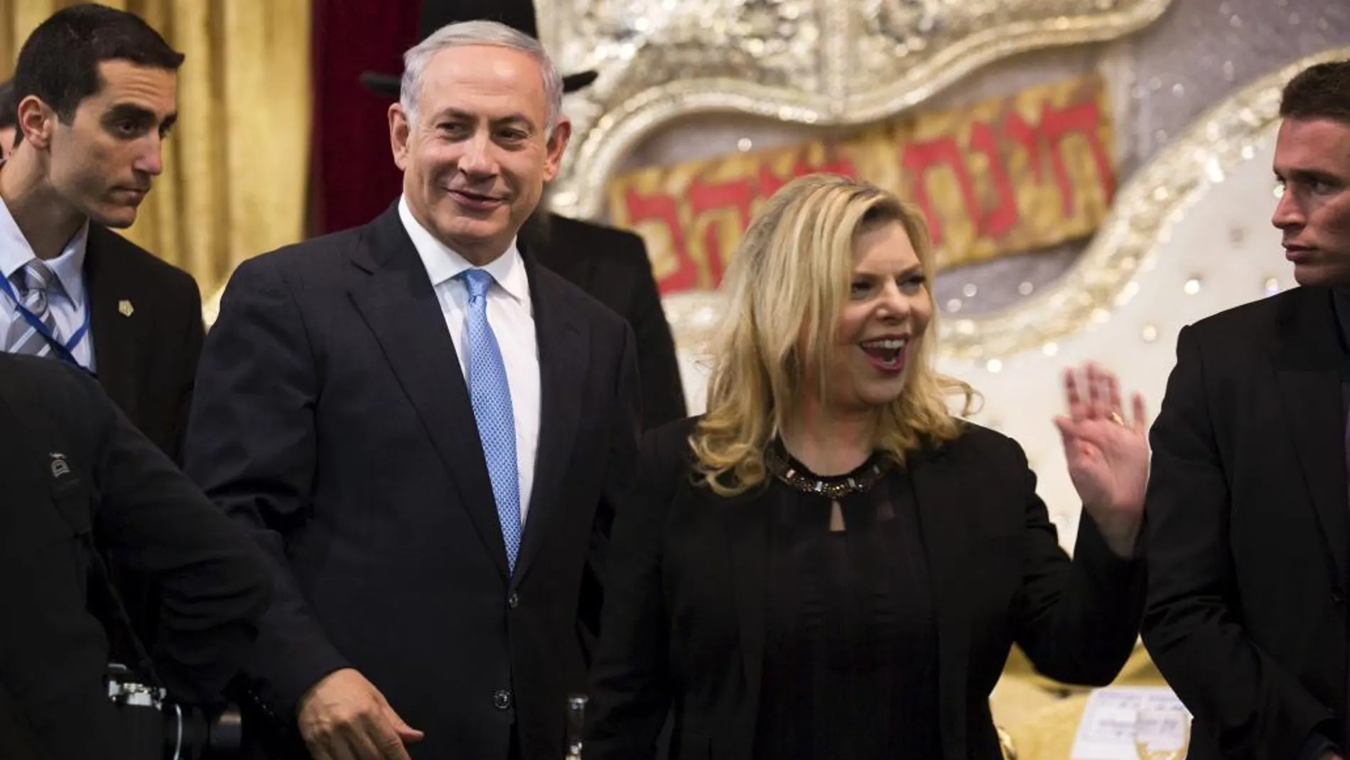 Benjamin Netanyahu y su mujer Sara este fin de semana