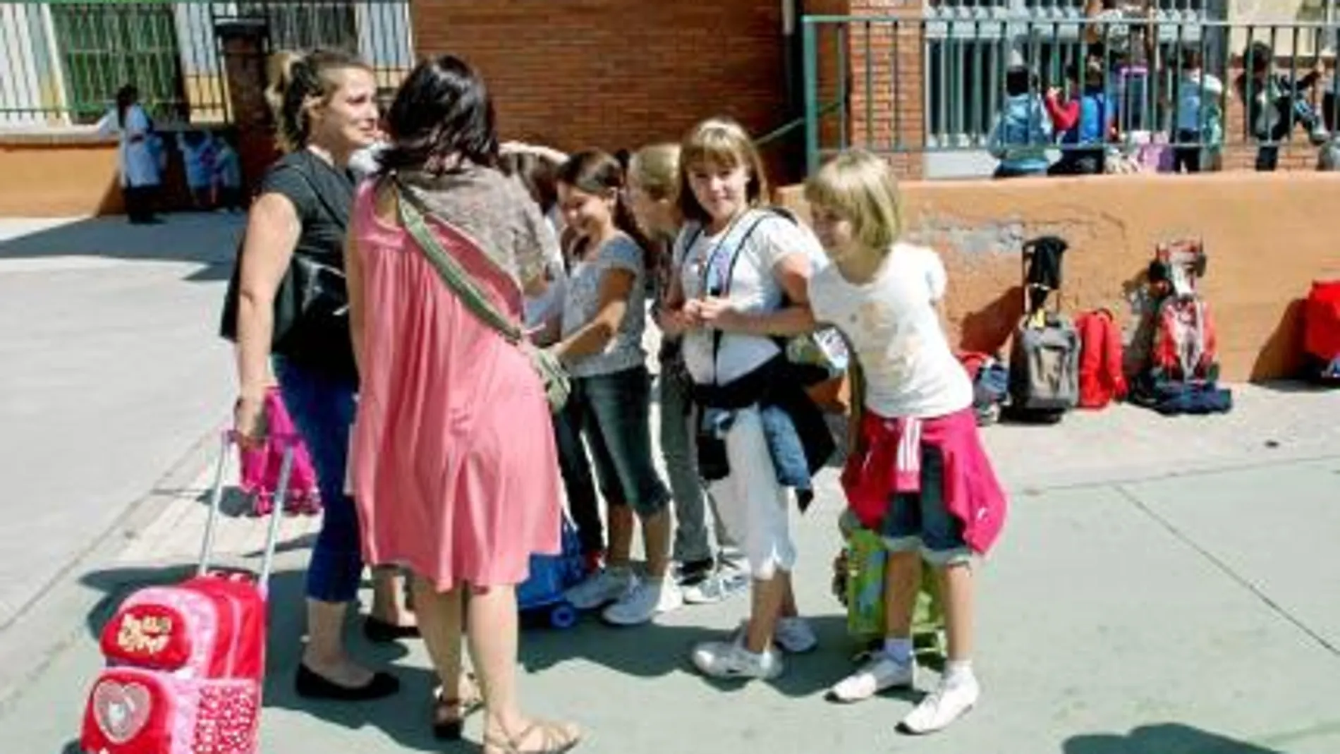 Un grupo de niños del Colegio Gonzalo de Córdoba de Valladolid