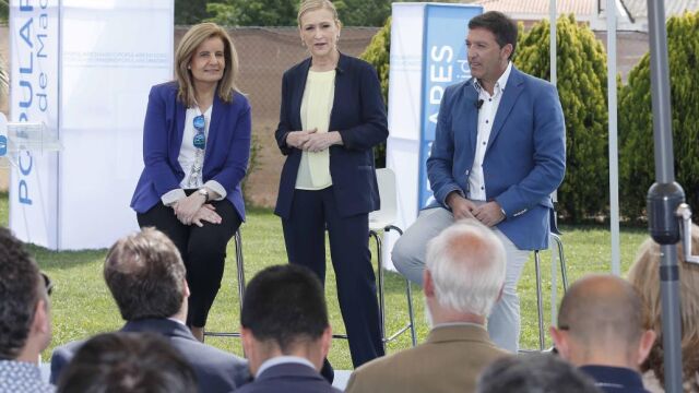 Cristina Cifuentes, en un acto electroal en Humanes de Madrid