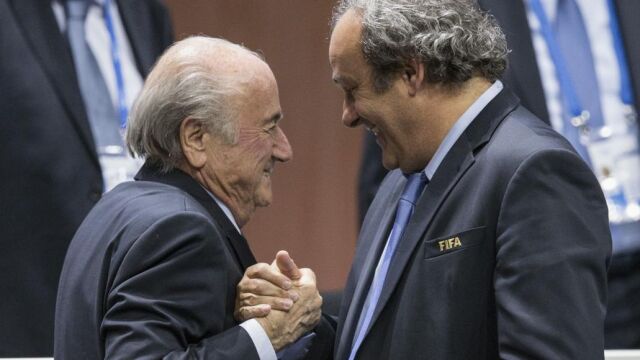 Joseph Blatter y Michel Platini.
