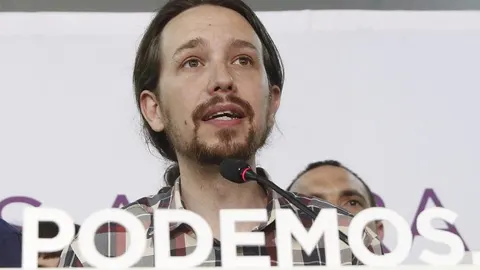 El secretario general de Podemos, Pablo Iglesias