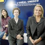 Blasco, Salas y Sánchez-Ramos (de izqda. a dcha.) forman parte del jurado de las Bolsas de Investigación L'Oreal-Unesco por las Mujeres en la Ciencia