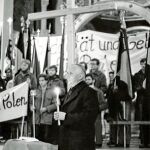 El 24 de marzo de 1977 Ratzinger fue consagrado arzobispo de Múnich y Freising y como tal presidió numerosas vigilias de oración, como la de la imagen, en 1981, por los perseguidos en Polonia