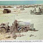 Material de guerra británico abandonado en las playas de Dunkerque