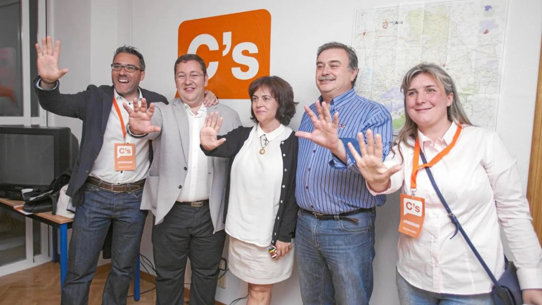 Concejales electos de Ciudadanos en Ávila celebran sus resultados electorales el pasado 24 de mayo