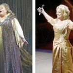 Deborah Voight (en la image, el antes y el después) perdió 61 kilos tras ser rechazada para una «Aridana en Naxos» en la Royal Opera House.
