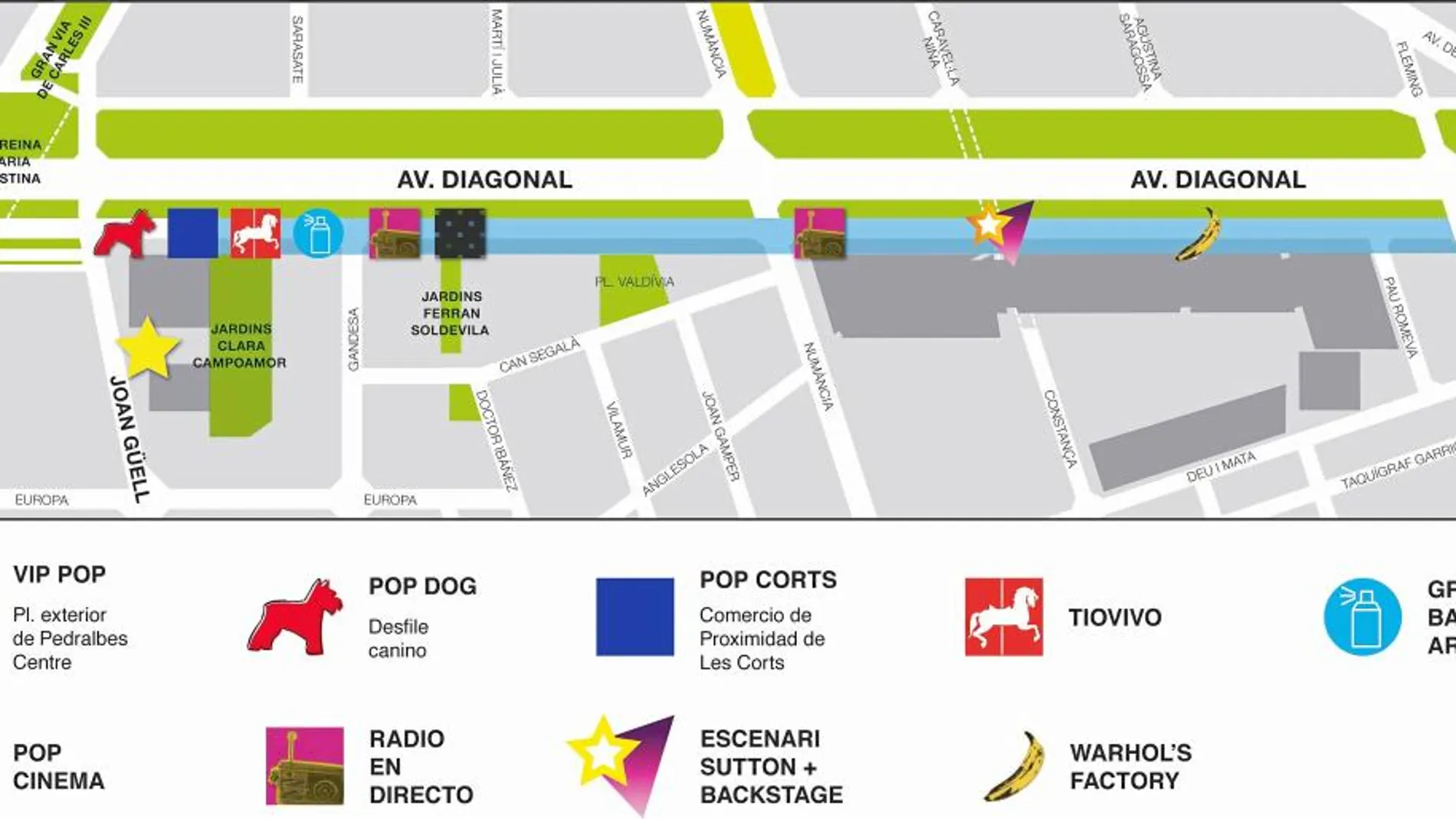 La avenida de la Diagonal es una de las principales arterias comerciales y económicas de la ciudad