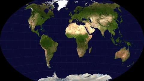 Mapamundi de "Google Maps"