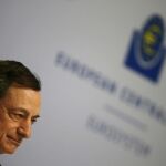 Mario Draghi, hoy, durante la reunión del BCE