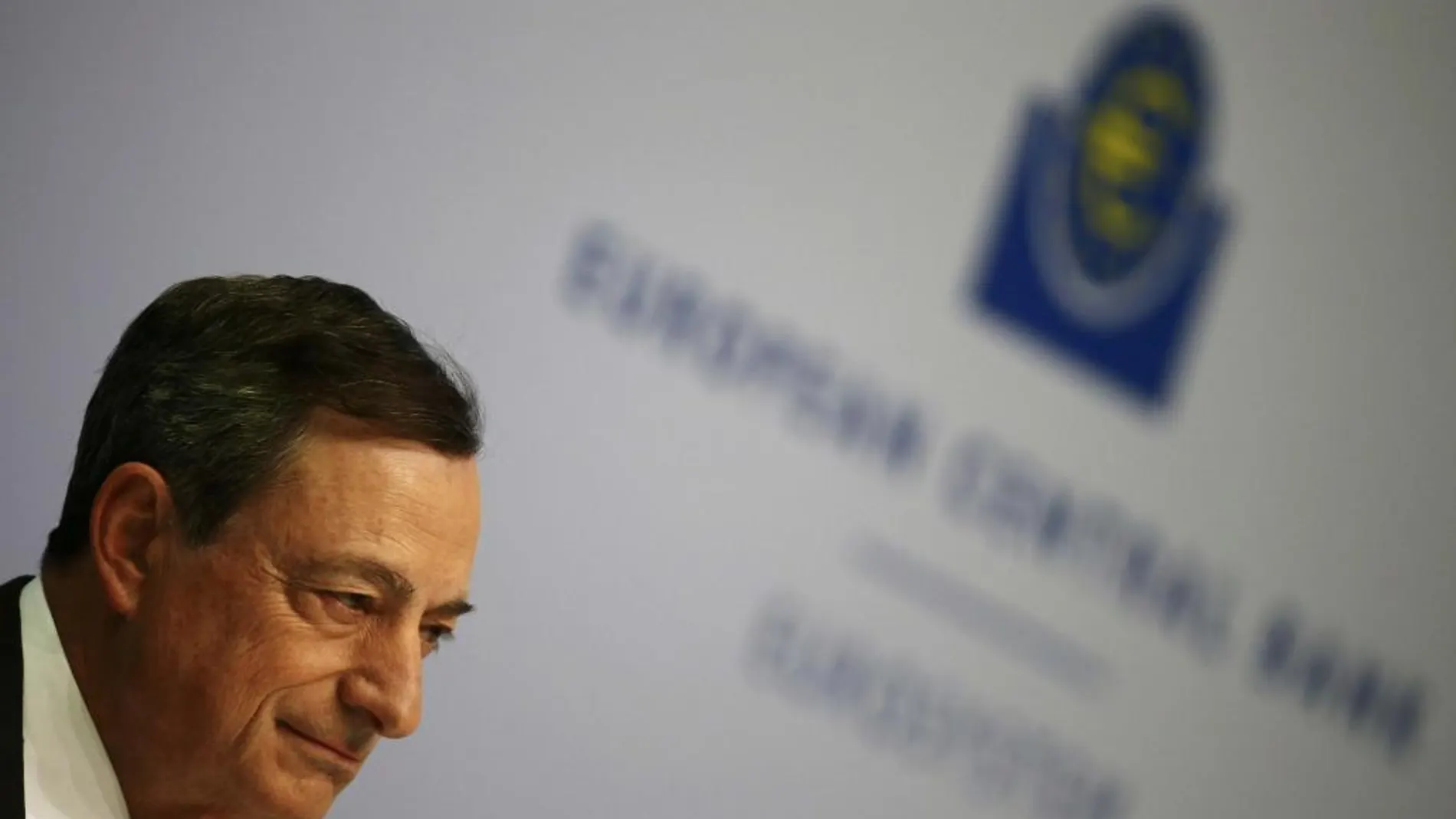 Mario Draghi, hoy, durante la reunión del BCE