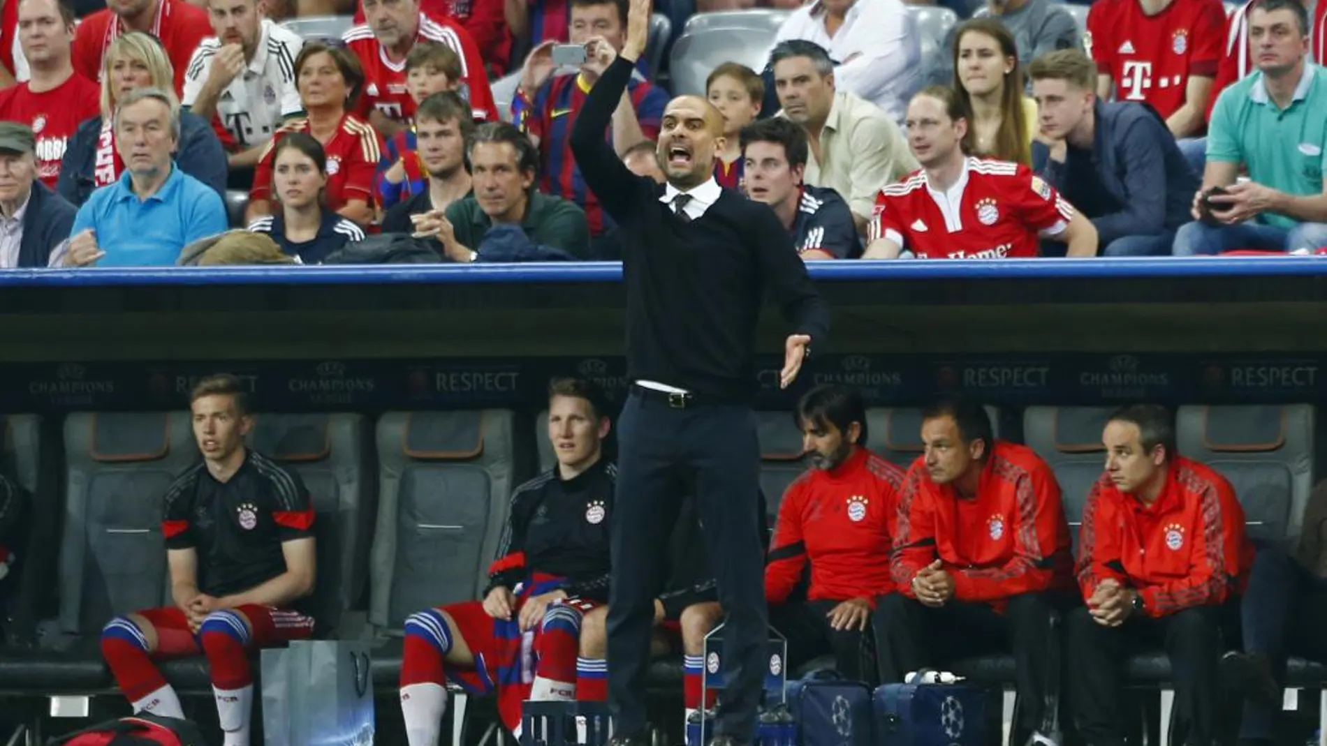 Josep Guardiola durante el partido