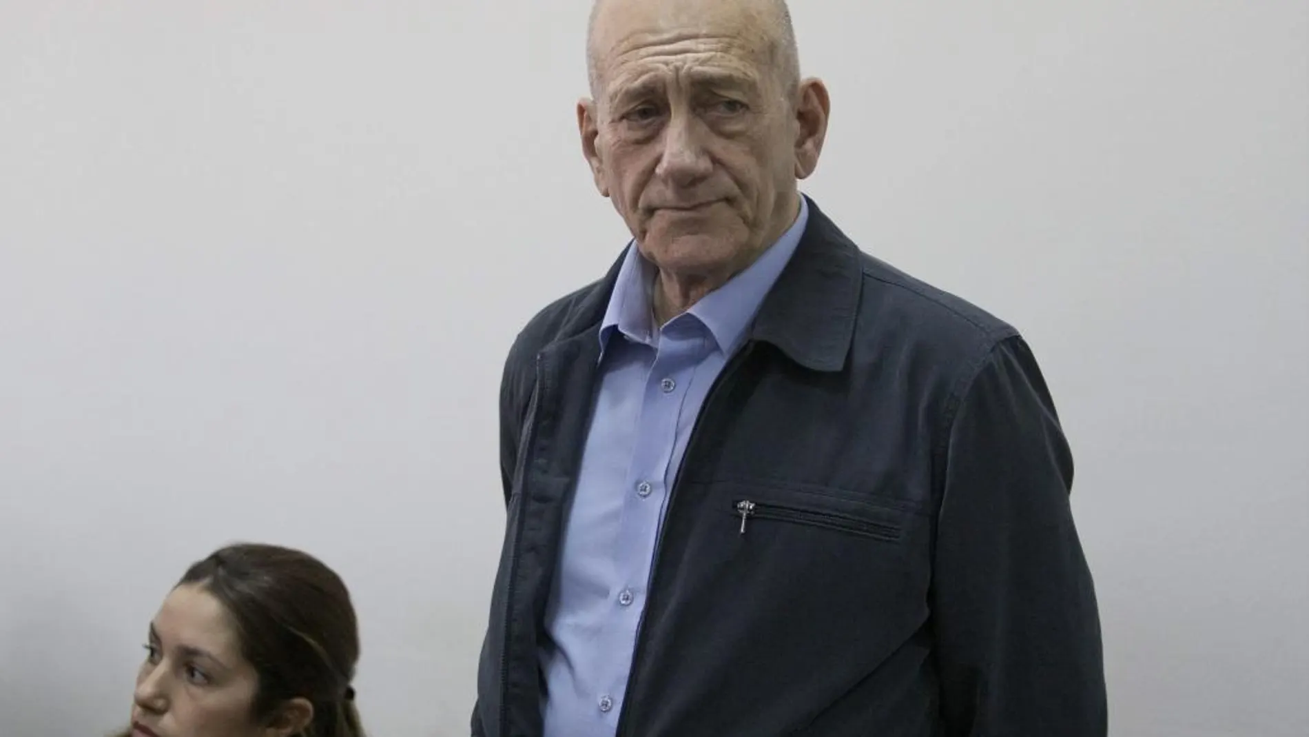 El ex primer ministro israelí Ehud Olmert en los juzgados de Jerusalén (Israel) el pasado 30 de marzo