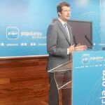 El portavoz del Partido Popular en la Asamblea Regional, Juan Carlos Ruiz, en una imagen dentro de la sede regional