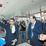 El presidente Herrera visita la empresa burgalesa Riventi, antes valoró los recortes del ministro José Blanco
