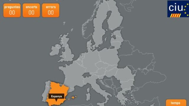 Un juego de CIU para las europeas coloca a Cataluña como país independiente