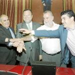 Los responsables municipales y de Cepes Andalucía, tras firmar el Pacto de la Ciudad por la Economía Social