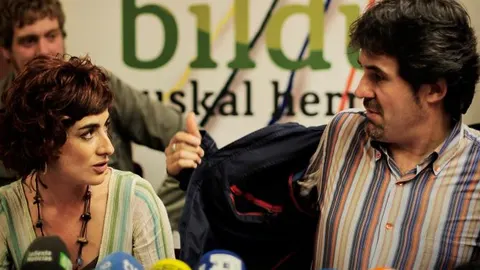 Peio Urizar y Bakartxo Ruiz, dirigentes de Bildu